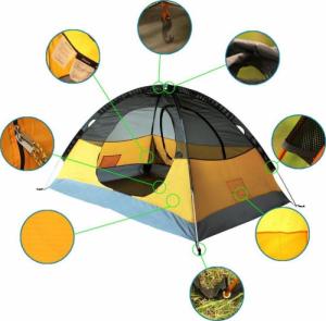 Namiot turystyczny King Camp Namiot King Camp Seine 2 KT3081 pomarańczowy Zielony 6