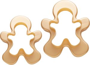 Florina Komplet dwustronnych wykrawaczy do ciastek Florina Pastelove Cookie Man złoty 2 sztuki 1