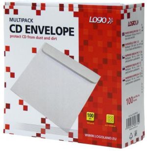 Logo Koperta na 1 szt. CD, papier, biała, 100-pack 3