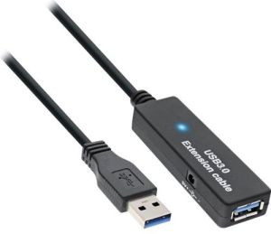 Kabel USB InLine USB-A - 15 m Czarny (35656) 1