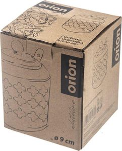 Orion Cukierniczka porcelanowa z łyżeczką i pokrywką bambusową cukiernica pojemnik na cukier 11,5 cm 5