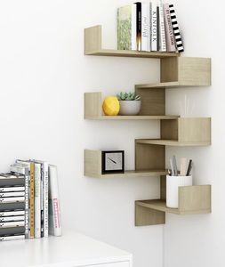 vidaXL Półki ścienne narożne, 2 szt., dąb sonoma, 40x40x50 cm, płyta 3