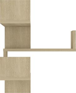 vidaXL Półki ścienne narożne, 2 szt., dąb sonoma, 40x40x50 cm, płyta 6