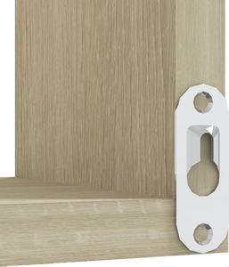 vidaXL Półki ścienne narożne, 2 szt., dąb sonoma, 40x40x50 cm, płyta 8