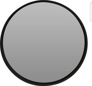 Lustro Vilde Lustro w czarnej drewnianej ramie okrągłe ścienne łazienkowe do salonu czarne 30 cm 2