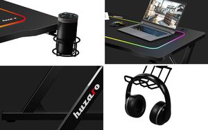 Biurko Huzaro  Hero 1.8 Czarne 100 cmx60 cm 6