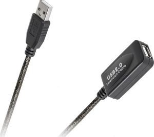 Kabel USB LP USB-A - USB-A 10 m Czarny (KPO3888-10) 1