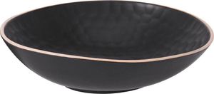 Siaki Collection Talerz obiadowy, głęboki, czarny, miska ceramiczna, 22 cm, 850 ml 1