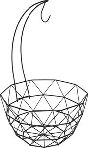 Vilde Koszyk na owoce i warzywa z wieszakiem kosz metalowy czarny miska loft 3