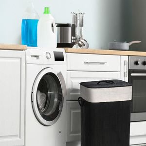 Kosz na pranie Vilde 60L czarny 2