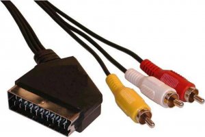 Kabel Audio/video kabel SCART-CINCH, SCART M-cinch M 3x, 3m, No Name 1