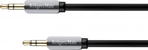Kabel Kruger&Matz Jack 3.5mm - Jack 3.5mm 1.5m szary (KM0338) 1