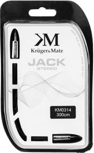 Kabel Kruger&Matz Jack 3.5mm - Jack 3.5mm 3m szary (KM0314) 2