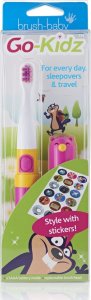 Szczoteczka Brush-baby Go-KIDZ Electric Travel Różowa 4