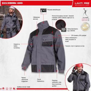 Lahti Pro BLUZA SZARO-CZARNA, "3XL (60)", CE, LAHTI 2