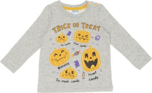 Pepco T-shirt niemowlęcy Halloween 80 Szary melanż 1
