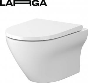 Miska WC Cersanit SET B331 Larga Oval CLEAN ON Deska Slim Wrap duroplastowa, wolnoopadająca, łatwe wypinanie  BOX (S701-472) 1