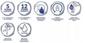 Bateria umywalkowa Cersanit S951-393 BATERIA UM SZTORC WYS LARGA 1 UCHW ZŁOTY MAT // BC.S951-393 3