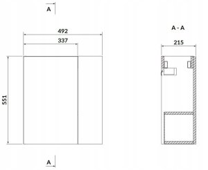 Cersanit S932-110-DSM SZAF.PODUM TOALET LARGA50X22 BIAŁ DSM// CER.LARGA-SZAF-50X22 5