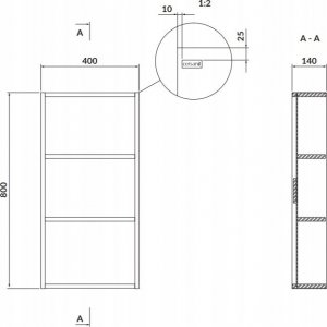 Cersanit S932-084 SZAF MODUŁ OTW GÓR LARGA 40 BIAŁA// CES.LARGA-MODUŁ-40-BI-OTW-GÓR 2