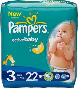 Pieluszki Pampers Pieluszki Active Baby 3, 4-9 kg, 22 szt. 1