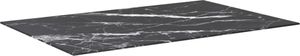 vidaXL Blat stołu, czarny, 100x62 cm, 8 mm, szkło ze wzorem marmuru 3