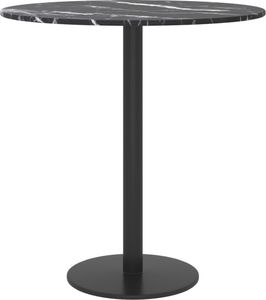 vidaXL Blat do stołu, czarny, 40x0,8 cm, szkło ze wzorem marmuru 2