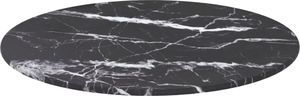 vidaXL Blat do stołu, czarny, 40x0,8 cm, szkło ze wzorem marmuru 3