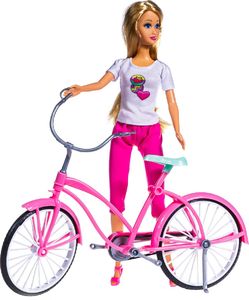 Pepco PEPCO Lalka rowerzystka z akcesoriami zielona 3