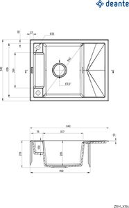 Zlewozmywak Deante Magnetic granitowy magnetyczny 1-komorowy z ociekaczem 2