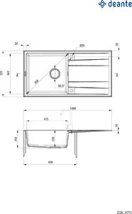 Zlewozmywak Deante Eridan granitowy 1-komorowy z ociekaczem 2