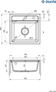 Zlewozmywak Deante Zorba granitowy 1-komorowy 2