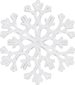 Springos Zawieszka choinkowa 36 szt. akrylowa, świąteczna ozdoba soperl, śnieżynka przezroczysty UNIWERSALNY 1