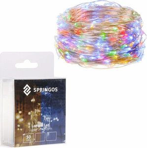 Lampki choinkowe Springos 50 LED kolorowe 2