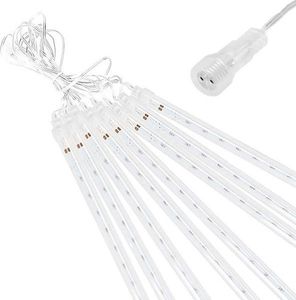 Springos Lampki choinkowe 144 Led sople 8 szt. padający śnieg meteory zewnętrzne multikolor UNIWERSALNY 11