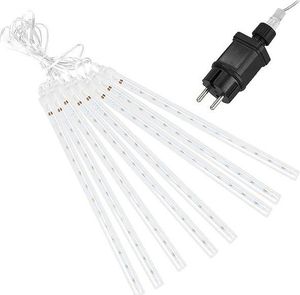Springos Lampki choinkowe 144 Led sople 8 szt. padający śnieg meteory zewnętrzne multikolor UNIWERSALNY 5