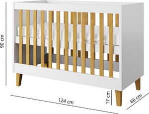 Kocot Kids Łóżeczko dziecięce KUBI 120x60 białe 4