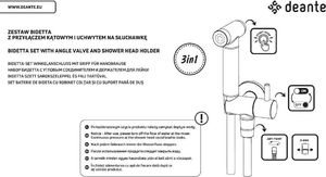 Bateria bidetowa Deante Bidetta podtynkowa czarny mat (ANW N51B) 2