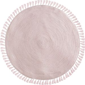 Dekoracja domu Okrągły dywan z frędzlami Lurex 90 cm 1