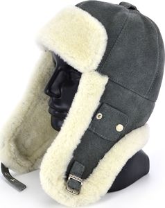 Luka Pelli Czapka z owczej skóry idealna na narty snowboard 56-58 cm (L) 10