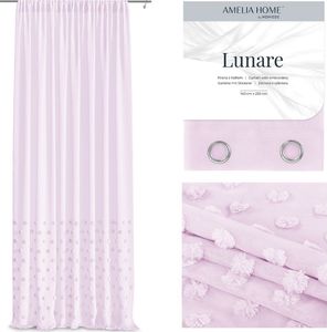 AmeliaHome SCURT/AH/LUNARE/PLEAT/PINK/140X270 1