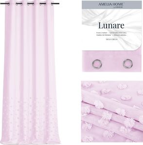 AmeliaHome SCURT/AH/LUNARE/EYELETS/PINK/140X270 1