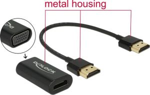 Adapter AV Delock HDMI - D-Sub (VGA) czarny (65667) 1