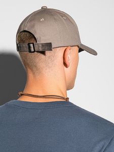 Ombre Czapka męska z daszkiem H086 - popielata 4