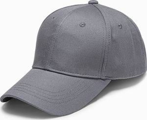 Ombre Czapka męska z daszkiem H086 - szara 2
