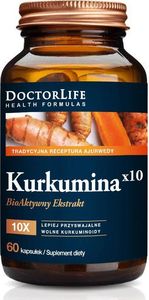 Doctor Life Doctor Life Kurkumina x10 bioaktywny ekstrakt 500mg suplement diety 60 kapsułek 1