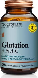Doctor Life Doctor Life Glutation + N-A-C suplement diety wspomagający wątrobę 60 kapsułek 1