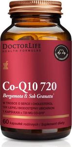 Doctor Life Doctor Life Co-Q10 720 Bergamota & Sok Granatu suplement diety w trosce o serce i cholesterol 60 kapsułek 1