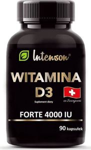 Intenson Intenson Witamina D3 4000 IU suplement diety 90 kapsułek 1