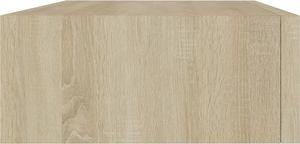 vidaXL Półka ścienna z szufladą, kolor dębu, 40 x 23,5 x 10 cm, MDF 5